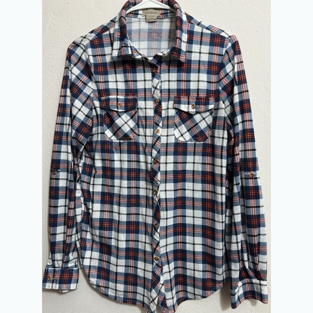 PASSPORT | Women’s Plaid Shirt | Size Large Junior